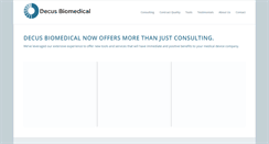 Desktop Screenshot of decusbiomedical.com